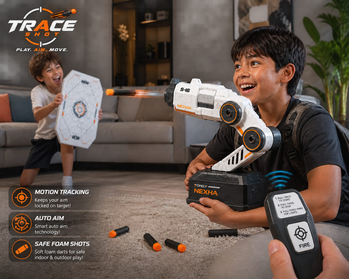 TraceShot™ Head-Tracking Foam Blaster